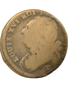 Louis XVI Au Faisceau 12 deniers Cuivre 1792 T Nantes 2