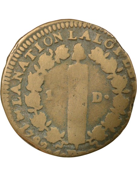 Louis XVI Au Faisceau 12 deniers Cuivre 1792 T Nantes