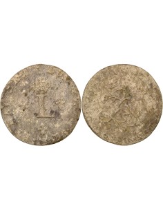 Louis XV Aux Deux L Couronnés 2 sols Billon 1738-1743 T Nantes