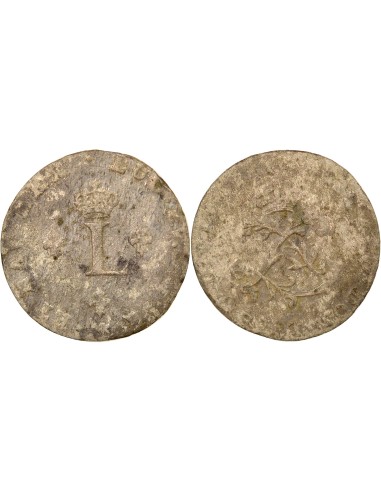 Louis XV Aux Deux L Couronnés 2 sols Billon 1738-1743 T Nantes