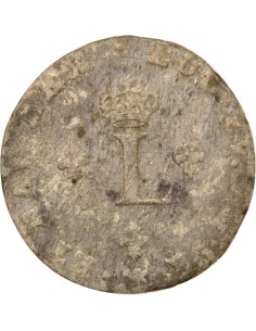 Louis XV Aux Deux L Couronnés 2 sols Billon 1738-1743 T Nantes 2