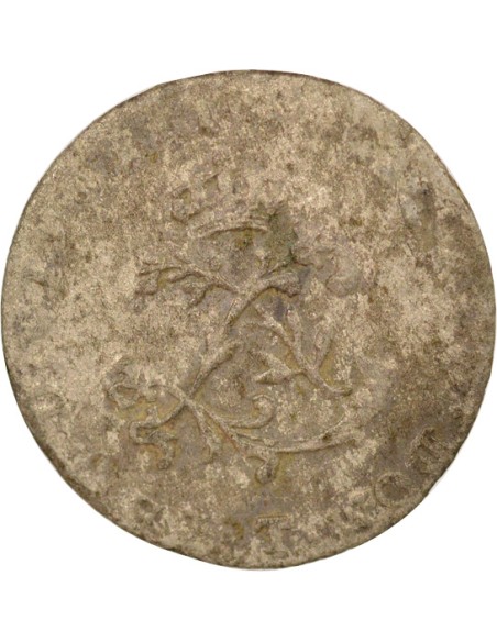 Louis XV Aux Deux L Couronnés 2 sols Billon 1738-1743 T Nantes