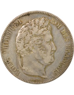 Louis-Philippe Ier Tr. en relief 5 francs Argent 1833 T Nantes 2