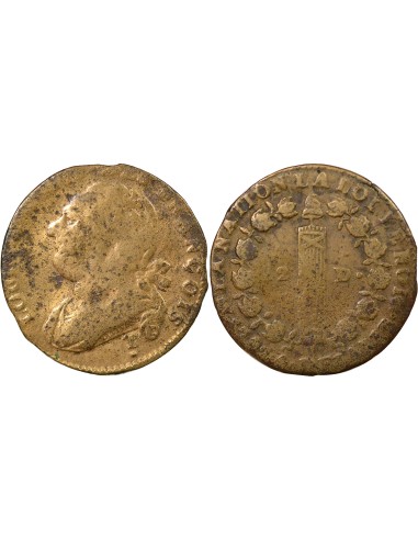 Louis XVI au Faisceau 12 deniers Cuivre 1792 T. Saumur