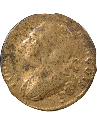 Louis XVI au Faisceau 12 deniers Cuivre 1792 T. Saumur