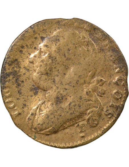 Louis XVI au Faisceau 12 deniers Cuivre 1792 T. Saumur