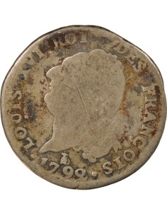 Louis XVI Au Génie 30 sols Argent 1792 T Nantes 2
