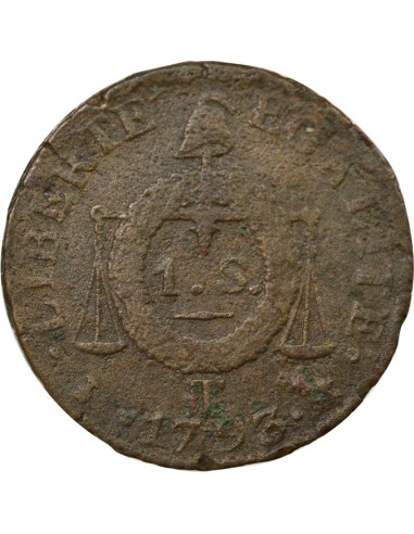 A la Balance 1 sol Métal de Cloche 1793 T Nantes