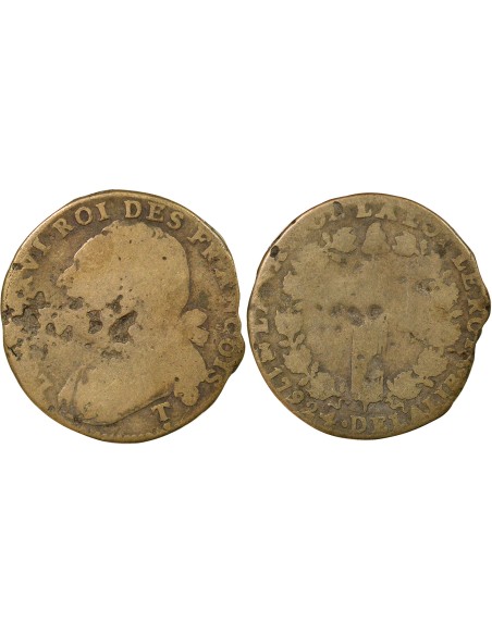 Louis XVI au Faisceau 12 deniers Cuivre 1792 T. Saumur