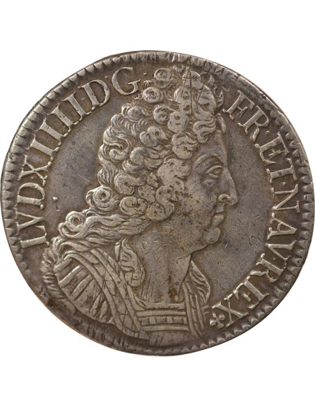 Louis XIV Aux Trois Couronnes 1 écu Argent 1713 A - Paris