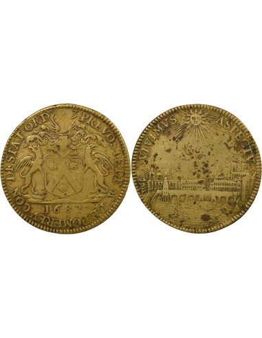 Auguste Robert de Pomereu Prévôt de Paris 1 jeton Laiton 1682