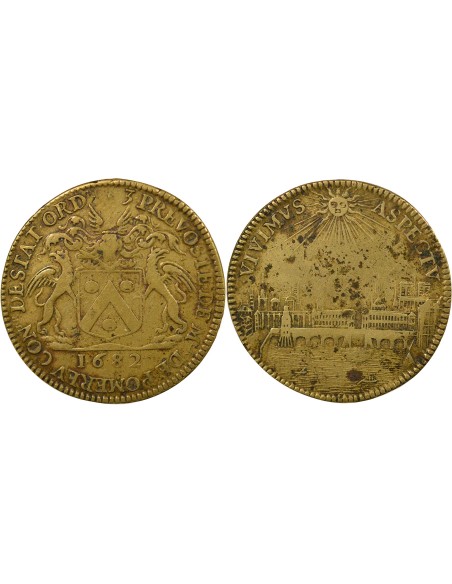 Auguste Robert de Pomereu Prévôt de Paris 1 jeton Laiton 1682