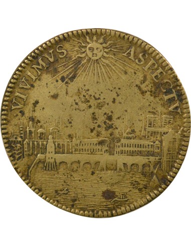 Auguste Robert de Pomereu Prévôt de Paris 1 jeton Laiton 1682