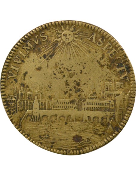 Auguste Robert de Pomereu Prévôt de Paris 1 jeton Laiton 1682