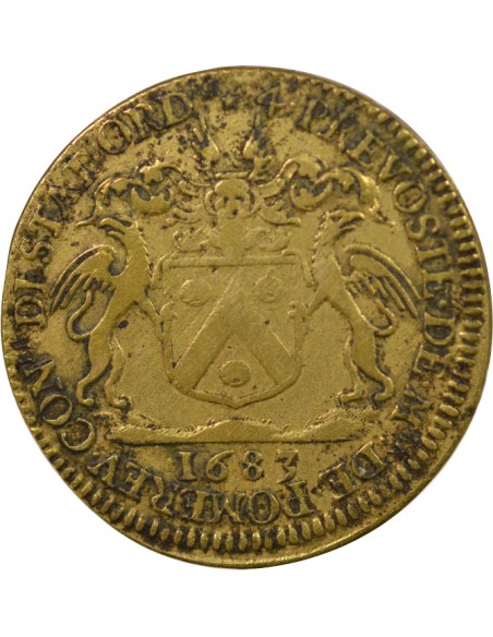 Auguste Robert de Pomereu Prévôt de Paris 1 jeton Laiton 1683