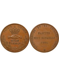 Fête Nationale 1 médaille Cuivre 1831