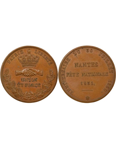 Fête Nationale 1 médaille Cuivre 1831