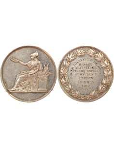Ecole Gratuite de Dessin 1 jeton Argent 1862