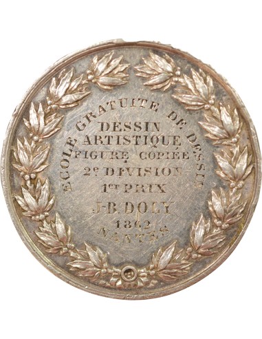 Ecole Gratuite de Dessin 1 jeton Argent 1862