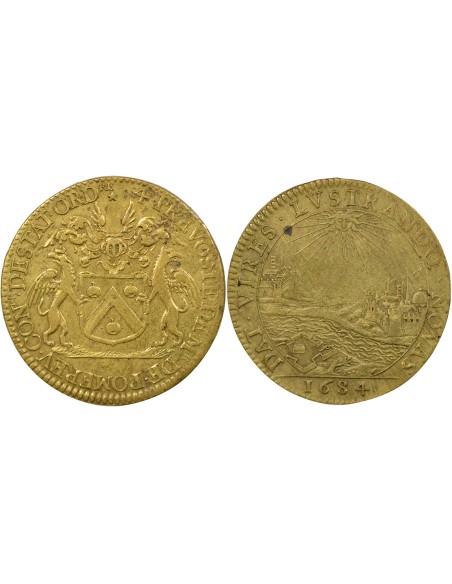 Auguste Robert de Pomereu Prévôt de Paris 1 jeton Laiton 1684