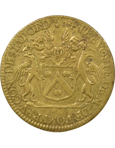 Auguste Robert de Pomereu Prévôt de Paris 1 jeton Laiton 1684