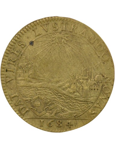 Auguste Robert de Pomereu Prévôt de Paris 1 jeton Laiton 1684