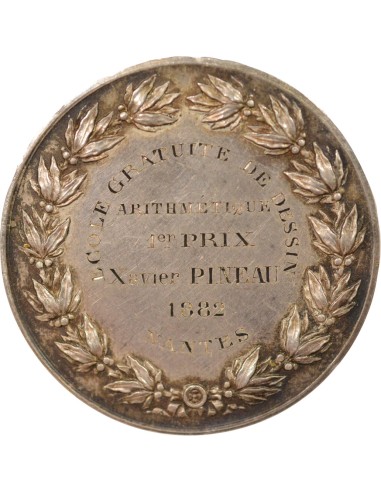 Ecole Gratuite de Dessin 1 jeton Argent 1882