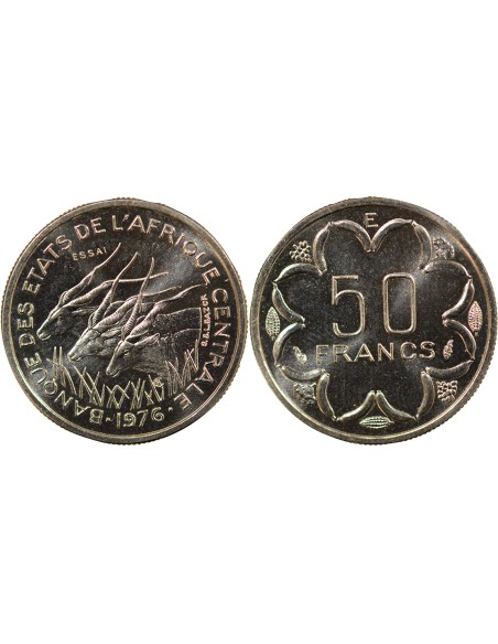 Cameroun Essai 50 francs Nickel 1976 A Paris