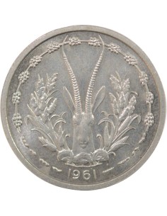 Afrique de l'Ouest Essai 1 francs Aluminium 1961 A - Paris 2
