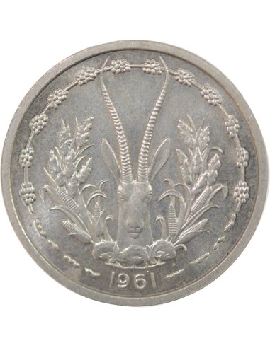 Afrique de l'Ouest Essai 1 francs Aluminium 1961 A - Paris