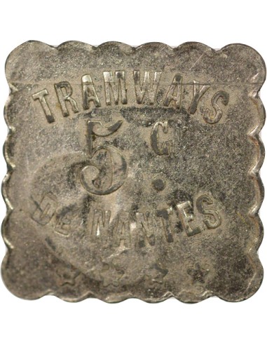 Tramways de Nantes 5 centimes Zinc Nickelé