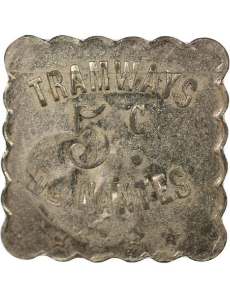 Tramways de Nantes 5 centimes Zinc Nickelé