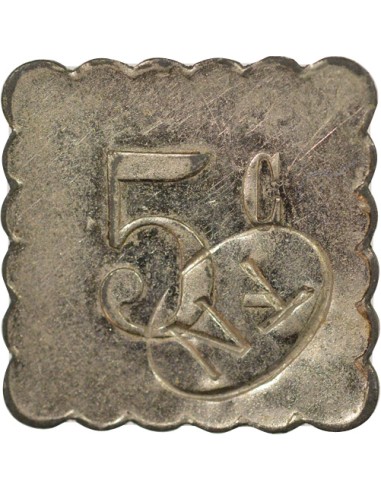 Tramways de Nantes 5 centimes Zinc Nickelé