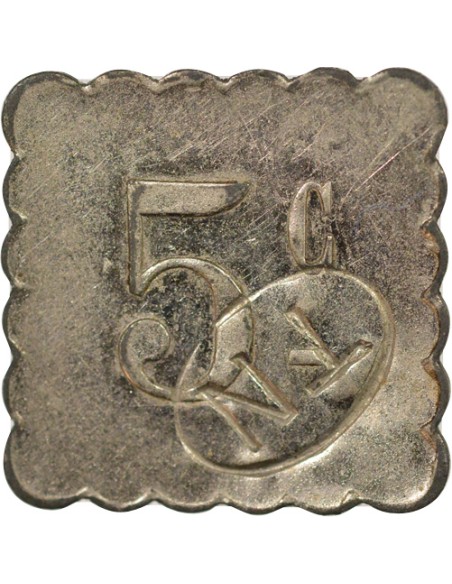 Tramways de Nantes 5 centimes Zinc Nickelé