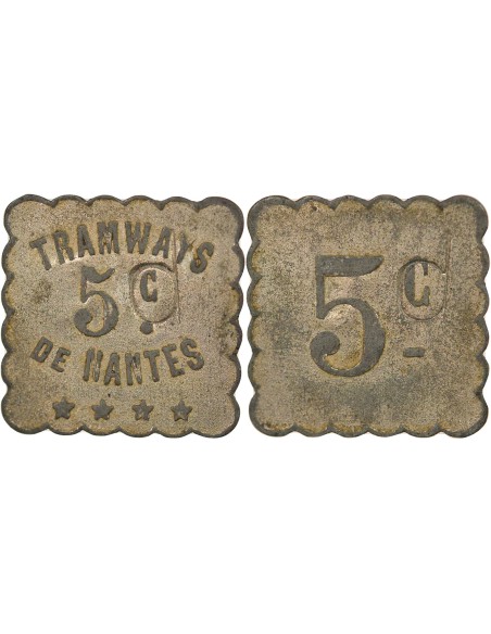 Tramways de Nantes 5 centimes Aluminium