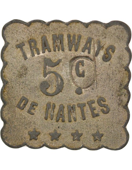 Tramways de Nantes 5 centimes Aluminium