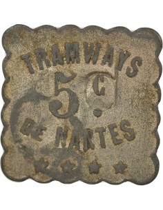 Tramways de Nantes 5 centimes Zinc Nickelé 2