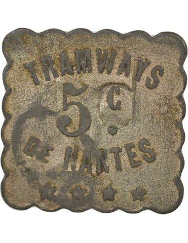 Tramways de Nantes 5 centimes Zinc Nickelé