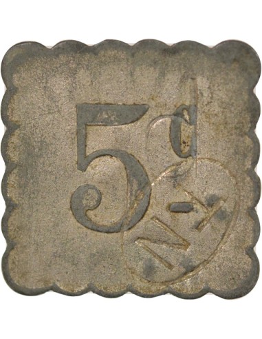 Tramways de Nantes 5 centimes Zinc Nickelé