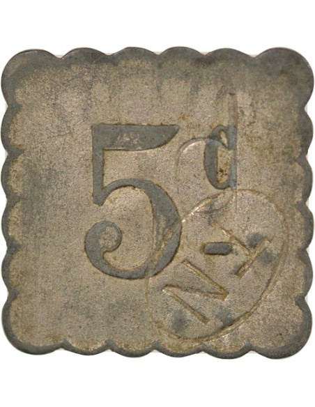 Tramways de Nantes 5 centimes Zinc Nickelé