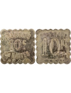 Tramways de Nantes 10 centimes Zinc Nickelé