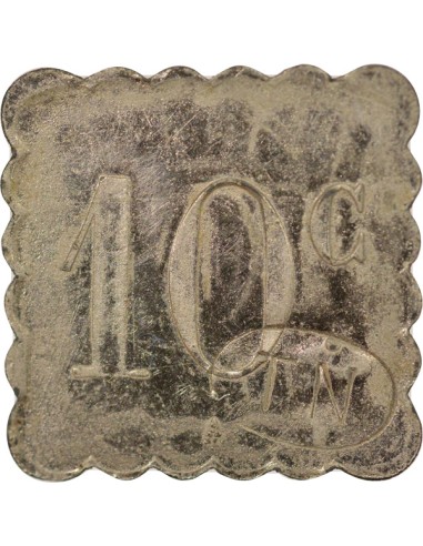 Tramways de Nantes 10 centimes Zinc Nickelé