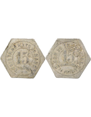 Tramways de Nantes 15 centimes Aluminium