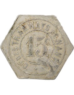 Tramways de Nantes 15 centimes Aluminium 2