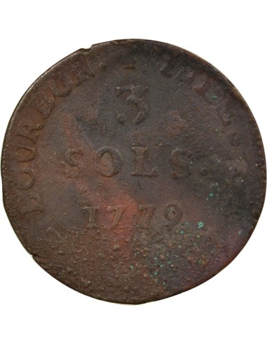 Ile Maurice Louis XVI 3 sols Billon 1779 A - Paris