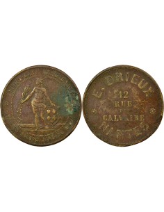 Publicitaire 1 jeton Laiton 1890-1900