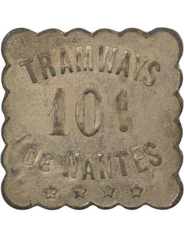 Tramways de Nantes 10 centimes Zinc Nickelé