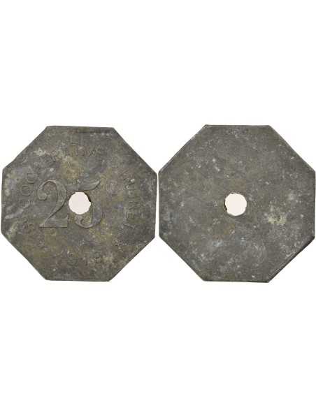 Société Coopérative 25 centimes Zinc 1919