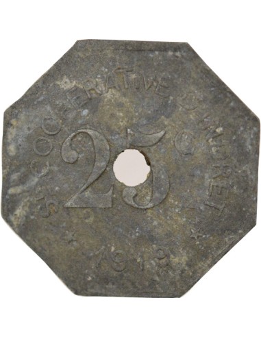 Société Coopérative 25 centimes Zinc 1919