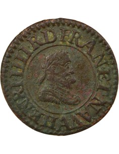 Henri III Type 1 1 denier Cuivre 1603 A - Paris 2